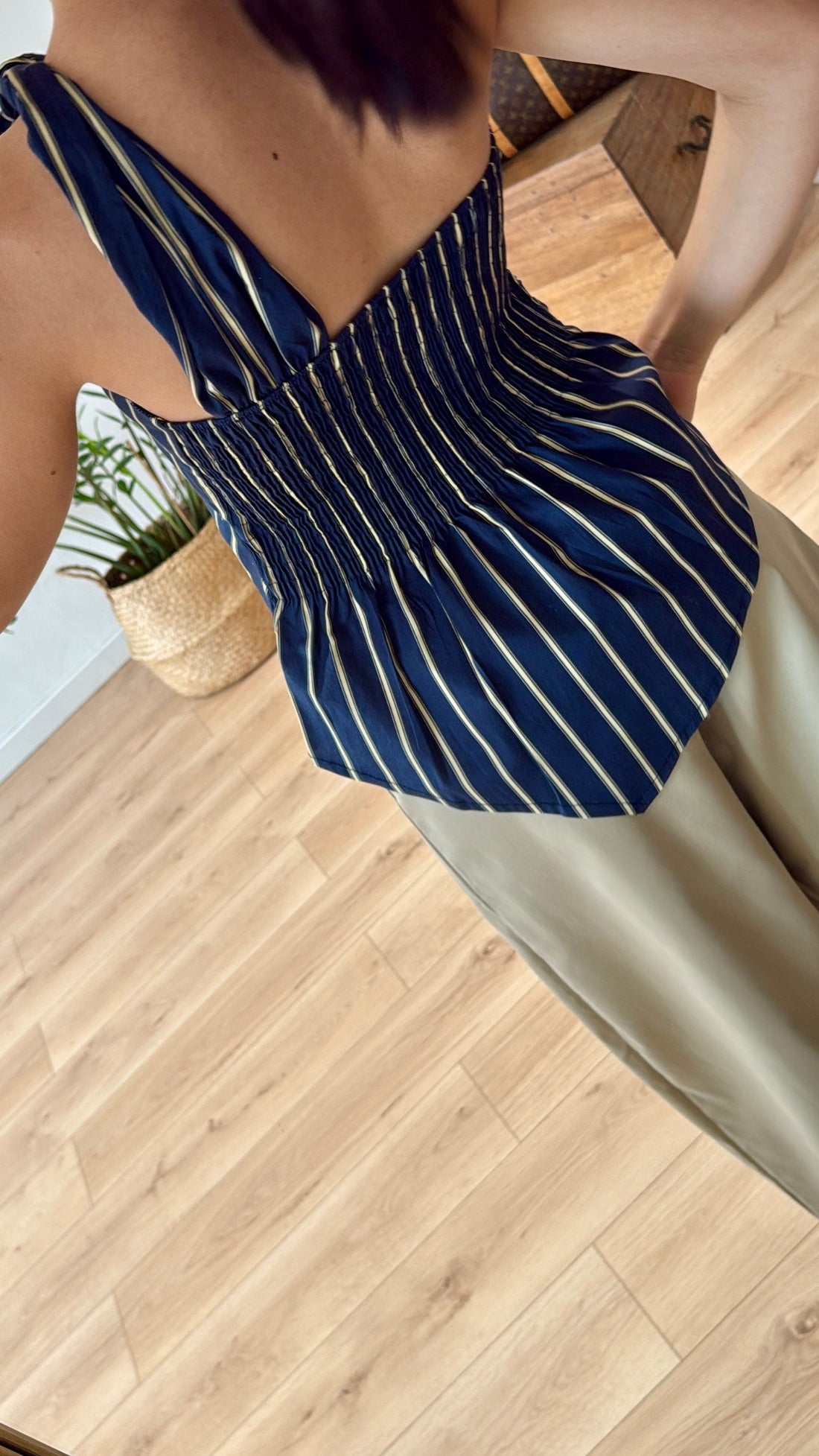 TOP ASYMÉTRIQUE BLEU